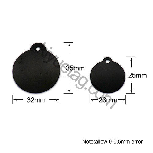 100Pcs/Set Round Dog ID Tags Aluminum Pendant