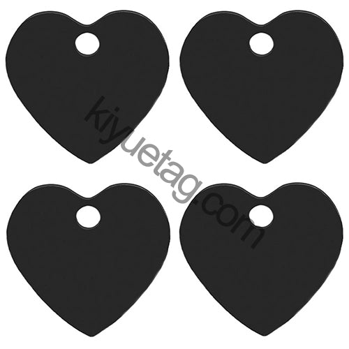 100Pcs Personalized Pet Dog ID Tag Blank Stainless Steel Heart Charm Laser Pendant Engravable Jewelry Plate Gift Souvenir