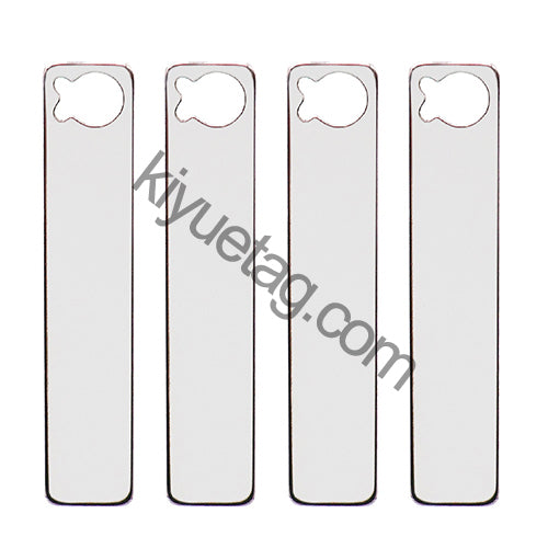 100Pcs Pet Dog Stainless Steel Rectangle Metal Blank Tag Memorial Pendant Necklace Jewelry Makings