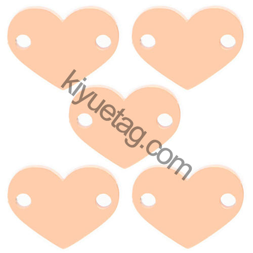 Wholesale 100Pcs Stainless Steel Love Pendants Blank Metal Pet Dog Tag Charms Necklace Bracelets Jewelry Making Accessories