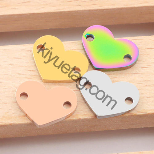 Wholesale 100Pcs Stainless Steel Love Pendants Blank Metal Pet Dog Tag Charms Necklace Bracelets Jewelry Making Accessories