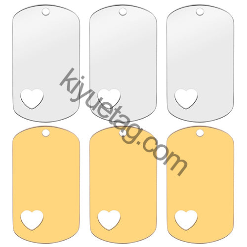 Wholesale 100pcs Military Army Tactical Engraving Name Dog ID Tags Cards Pendant Man Necklace Stainless Steel Fashion Keychain