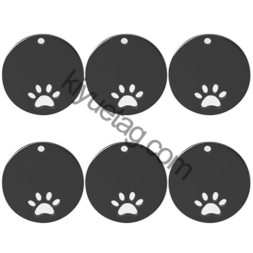 100PCS Personalized Pet ID Tag Customized Stainless Steel Engravable Cat Address Anti-Loss Dog Halter Collar Pendant Necklace