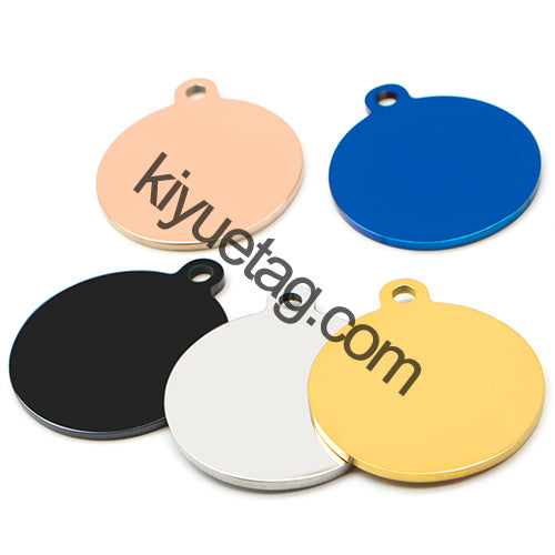 100Pcs Personalized Dog Round Stainless Steel Tag Name Plate Customized Cat Puppy Nameplate Cat Collar Accessories Wholesale