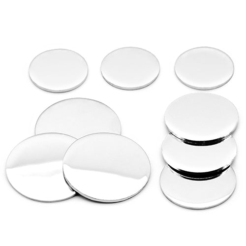 100Pcs Stainless Steel Dog Tag Mirror Polished 25-30-35mm Disc Round PET Plate Personalized Bracelet Necklace Jewelry Charm