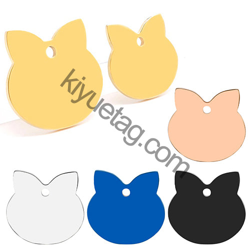 Wholesale 100pcs Personalized Dog Tag Pet ID Name Blank Customized Cat Puppy Stainless Steel Collar Pet Accessorie Dropshipping
