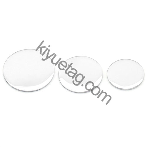 100Pcs Stainless Steel Dog Tag Mirror Polished 25-30-35mm Disc Round PET Plate Personalized Bracelet Necklace Jewelry Charm