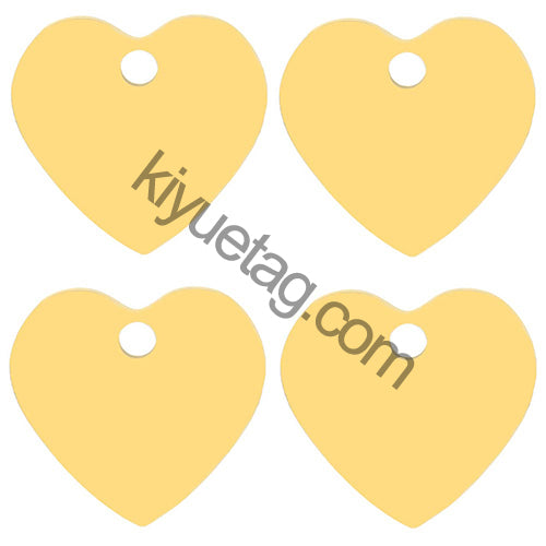 100Pcs Personalized Pet Dog ID Tag Blank Stainless Steel Heart Charm Laser Pendant Engravable Jewelry Plate Gift Souvenir