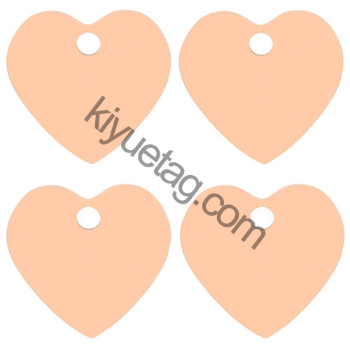 100Pcs Personalized Pet Dog ID Tag Blank Stainless Steel Heart Charm Laser Pendant Engravable Jewelry Plate Gift Souvenir