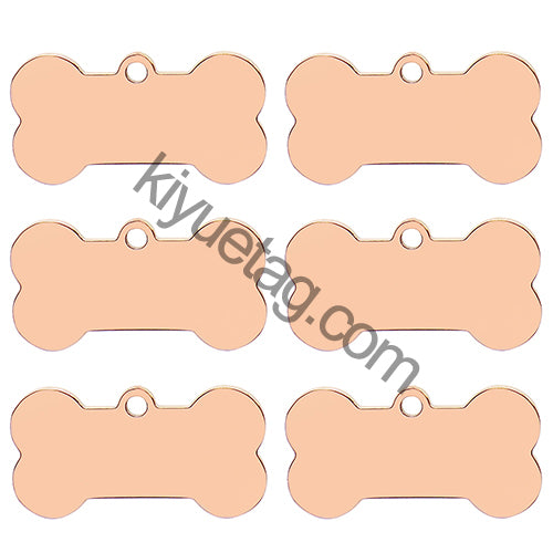 Wholesale 100 Pieces Stainless Steel Bone Pet Identity Dog ID Tag Personalized Laser Custom Cat Collar Accessories