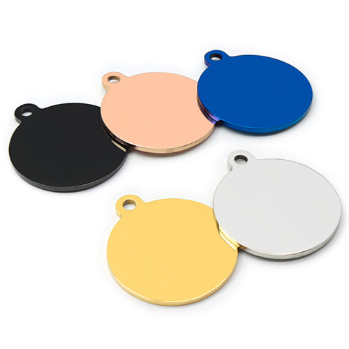 100Pcs Personalized Dog Round Stainless Steel Tag Name Plate Customized Cat Puppy Nameplate Cat Collar Accessories Wholesale