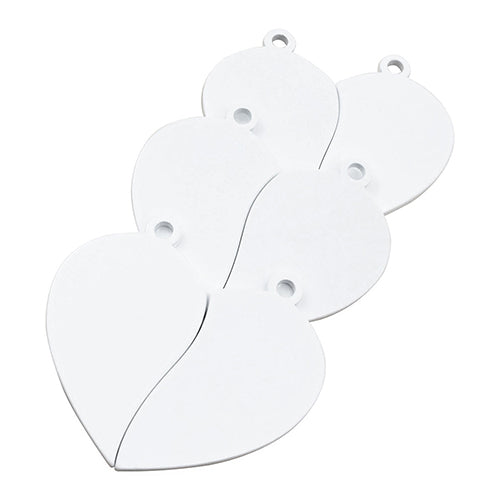 50Pairs/lot Necklace Pendant Mirror Stainless Steel Broken Heart Tag Couple Bracelet Charms Plate for Jewelry Making