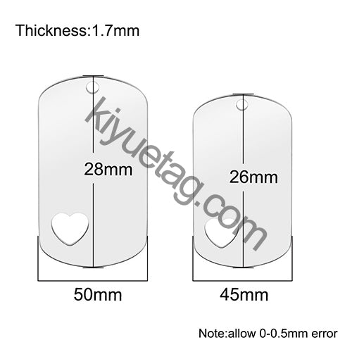 Wholesale 100pcs Military Army Tactical Engraving Name Dog ID Tags Cards Pendant Man Necklace Stainless Steel Fashion Keychain