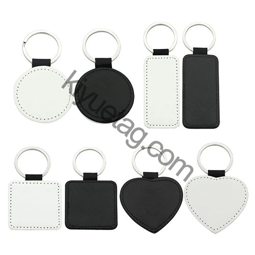 Wholesale 100 50 20PCS Sublimation PU Blanks Tag Dog Tag For Diy Keychain