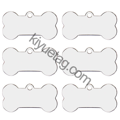 Wholesale 100 Pieces Stainless Steel Bone Pet Identity Dog ID Tag Personalized Laser Custom Cat Collar Accessories
