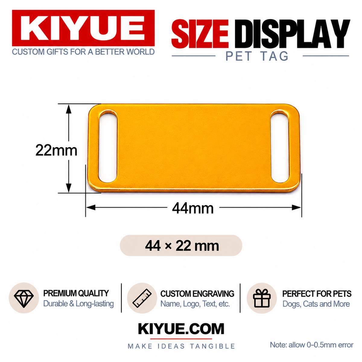 Rectangular Aluminum Collar Nameplates – Wholesale ID Plates