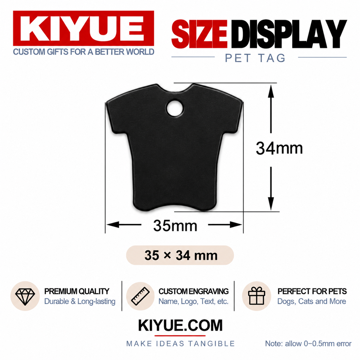 T-Shirt Shape Aluminum ID Tags – Wholesale Engraving Blanks