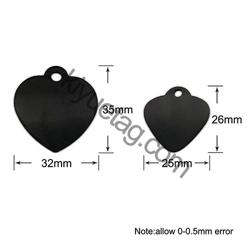 100Pcs/Set Love Dog ID Tags Aluminum Pendant