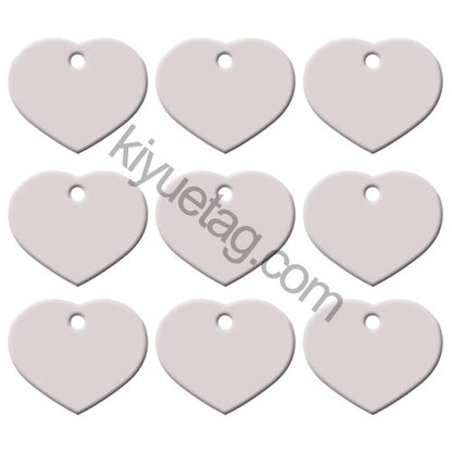 100Pcs/Set Heart Dog ID Tags Aluminum Pendant