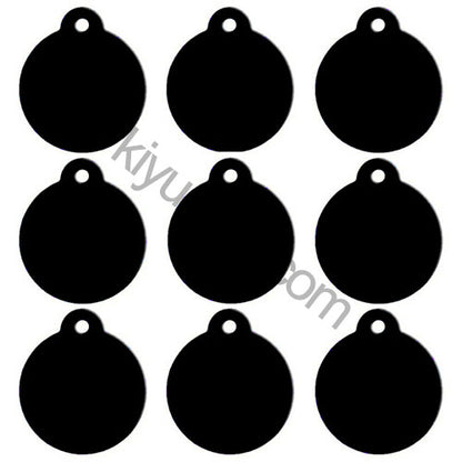 100Pcs/Set Round Dog ID Tags Aluminum Pendant