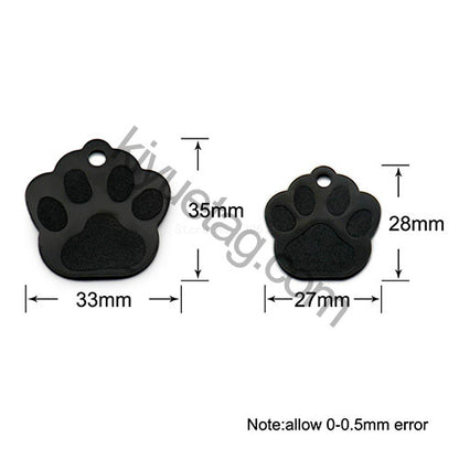 100Pcs/Set PAW Dog ID Tags Aluminum Pendant