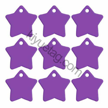 100Pcs/Set Star Dog ID Tags Aluminum Pendant