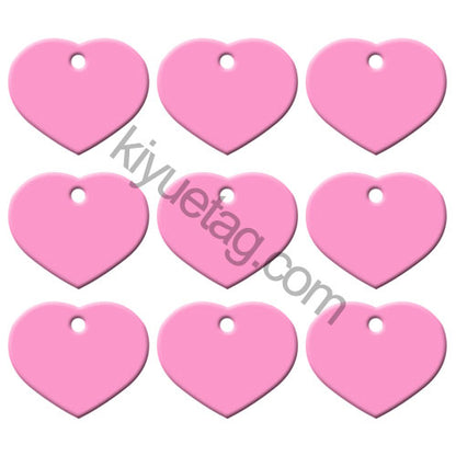 100Pcs/Set Heart Dog ID Tags Aluminum Pendant