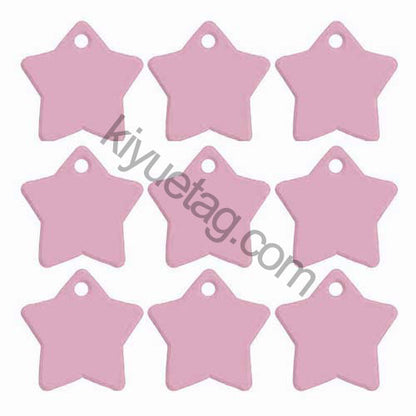100Pcs/Set Star Dog ID Tags Aluminum Pendant