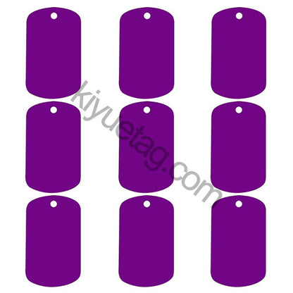 100Pcs/Set Military Dog Tags Aluminum Pendant