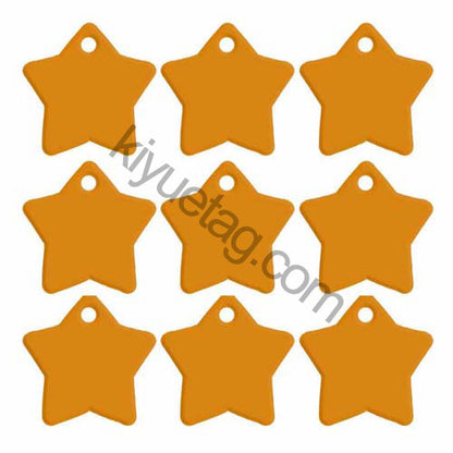 100Pcs/Set Star Dog ID Tags Aluminum Pendant