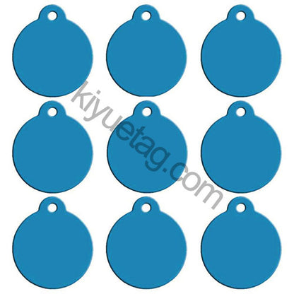 100Pcs/Set Round Dog ID Tags Aluminum Pendant