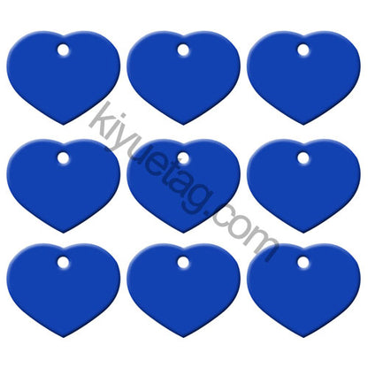 100Pcs/Set Heart Dog ID Tags Aluminum Pendant