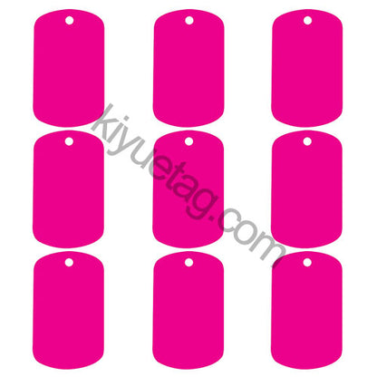 100Pcs/Set Military Dog Tags Aluminum Pendant