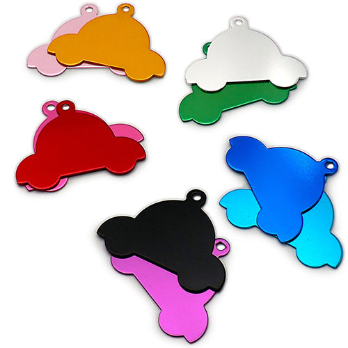100Pcs/Set Car Dog ID Tags Aluminum Pendant