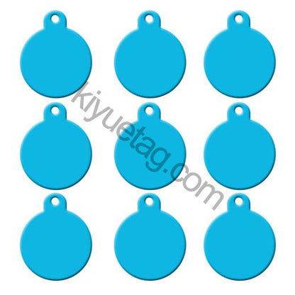 100Pcs/Set Round Dog ID Tags Aluminum Pendant