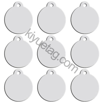 100Pcs/Set Round Dog ID Tags Aluminum Pendant