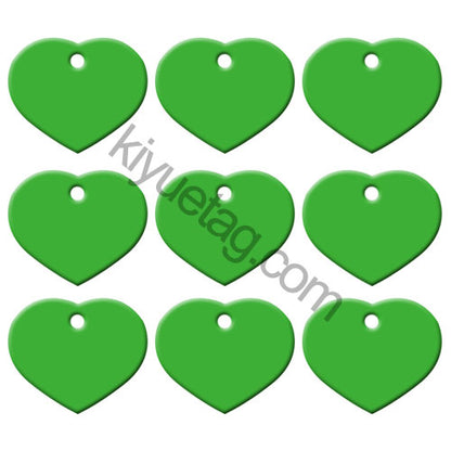 100Pcs/Set Heart Dog ID Tags Aluminum Pendant