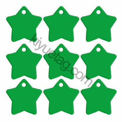100Pcs/Set Star Dog ID Tags Aluminum Pendant