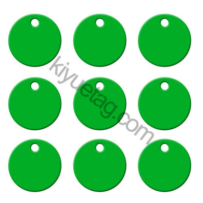 Wholesale 100 Pcs Aluminum Nameplate Tag Round Dog ID Tags Keychains Logo Personalized Pendant