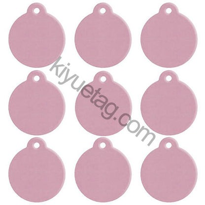 100Pcs/Set Round Dog ID Tags Aluminum Pendant