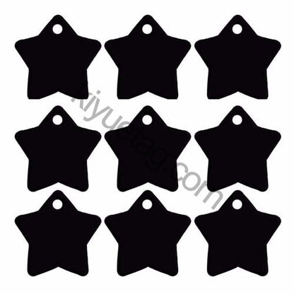 100Pcs/Set Star Dog ID Tags Aluminum Pendant