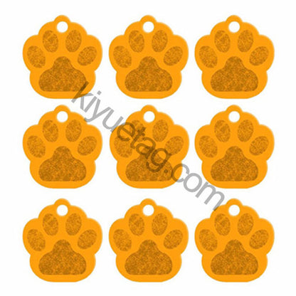 100Pcs/Set PAW Dog ID Tags Aluminum Pendant