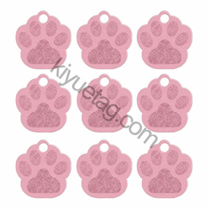 100Pcs/Set PAW Dog ID Tags Aluminum Pendant
