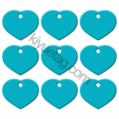 100Pcs/Set Heart Dog ID Tags Aluminum Pendant