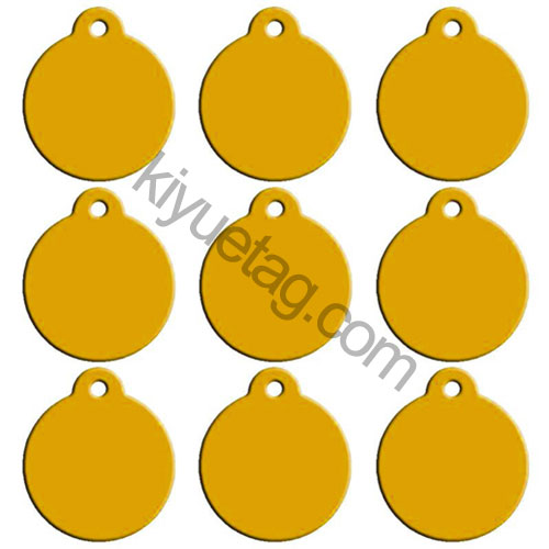 100Pcs/Set Round Dog ID Tags Aluminum Pendant