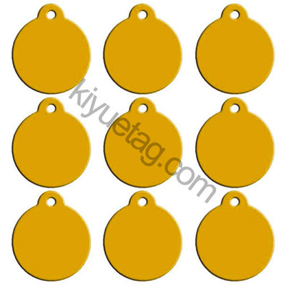 100Pcs/Set Round Dog ID Tags Aluminum Pendant