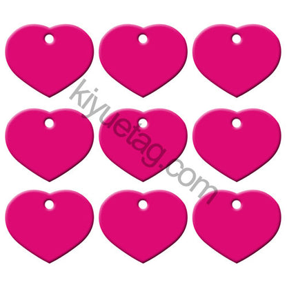 100Pcs/Set Heart Dog ID Tags Aluminum Pendant