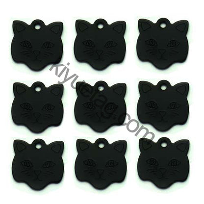 100Pcs/Set Cat Face Dog ID Tags Aluminum Pendant