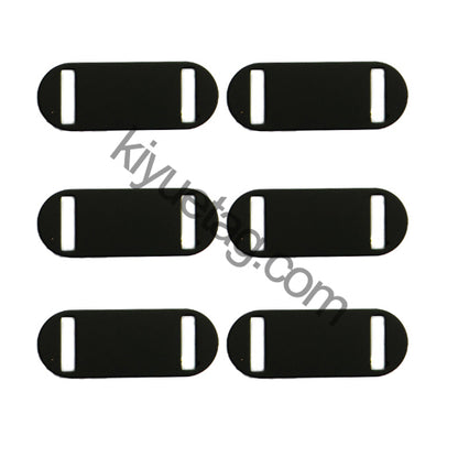 100Pcs/Set Oval Square Holes Dog ID Tags Aluminum Pendant