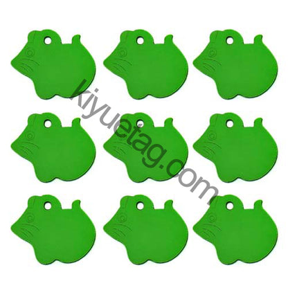 100Pcs/Set Mouse Dog ID Tags Aluminum Pendant